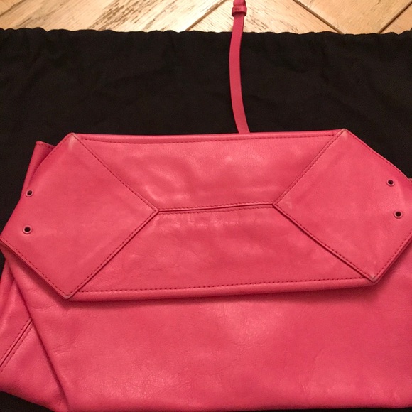Pink Jill Sander Fold Over Clutch Bag NWT - Picture 4 of 4